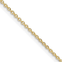 Sterling Silver 1.25mm Cable Chain w .25mic Gold Plate