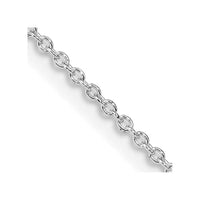 Sterling Silver Rhodium-plated 1.25mm Cable Chain w/4in ext.