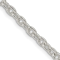 Sterling Silver 3.5mm Cable Chain Necklace