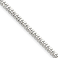 Sterling Silver Polished 3.4mm Domed Curb Chain Necklace