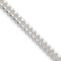 Sterling Silver Polished 5.7mm Domed Curb Chain Necklace