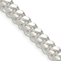 Sterling Silver 6.4mm Polished Domed Curb Chain Necklace