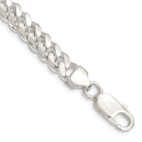 Sterling Silver 7.25mm Polished Domed Curb Chain Bracelet