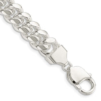 Sterling Silver 10.5mm Polished Domed Curb Chain Bracelet