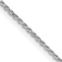 Sterling Silver Rhodium-plated Diamond-cut Rope Chain