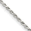 Sterling Silver 1.7mm Diamond-cut Rope Chain Necklace w/2in ext.