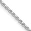 Sterling Silver Rhodium-plated 1.85mm Diamond-cut Rope Chain Necklace