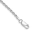 Sterling Silver Rhodium-plated 2.25mm Diamond-cut Rope Chain Bracelet