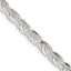 Sterling Silver 4.25mm Diamond-cut Rope Chain Necklace