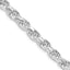 Sterling Silver Rhodium-plated 5.75mm Diamond-cut Rope Chain Necklace