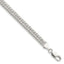 Sterling Silver Polished 5.7mm Double Diamond-cut Curb Chain Bracelet