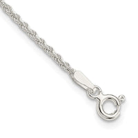 Sterling Silver 1.5mm Solid Rope Chain Anklet