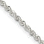 Sterling Silver 2.3mm Solid Rope Chain Necklace