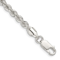 Sterling Silver 4.3mm Solid Rope Chain Bracelet