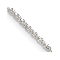 Sterling Silver 1.5mm Diamond-cut Spiga Chain Necklace w/2in ext.