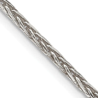 Sterling Silver 2.5mm Diamond-cut Spiga Chain Necklace