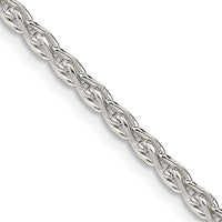 Sterling Silver 2.75mm Diamond-cut Spiga Chain Necklace