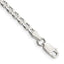 Sterling Silver 3.15mm Flat Cuban Anchor Chain Anklet