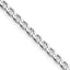 Sterling Silver Rhodium-plated Flat Cuban Anchor Chain