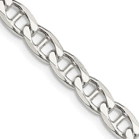 Sterling Silver 5.7mm Flat Cuban Anchor Chain Necklace