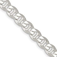 Sterling Silver 8.25mm Flat Cuban Anchor Chain Necklace