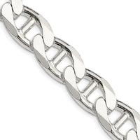 Sterling Silver 13.5mm Flat Cuban Anchor Chain Necklace