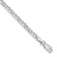 Sterling Silver Rhodium-plated 3.2mm Beveled Curb Chain Bracelet