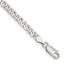 Sterling Silver 4mm Beveled Curb Chain Bracelet