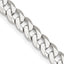 Sterling Silver 6mm Beveled Curb Chain Necklace