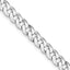 Sterling Silver Rhodium-plated 6mm Beveled Curb Chain Necklace