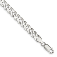 Sterling Silver 7mm Beveled Curb Chain Bracelet