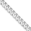 Sterling Silver Rhodium-plated 7mm Beveled Curb Chain Necklace