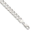 Sterling Silver 8.5mm Beveled Curb Chain Bracelet