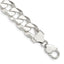 Sterling Silver 14mm Beveled Curb Chain Bracelet