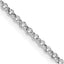 Sterling Silver Rhodium-plated 1.5mm Rolo Chain