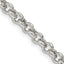 Sterling Silver 4.25mm Semi-solid Rolo Chain Necklace