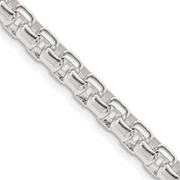 Sterling Silver 5.2mm Round Box Chain Necklace