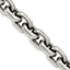 Sterling Silver Antiqued 8.6mm D/C Elongated Open Link Chain Necklace