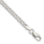 Sterling Silver 4.25mm 6 Side D/C Flat Double Curb Chain Bracelet