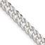 Sterling Silver 5.25mm 6 Side D/C Flat Double Curb Chain Necklace