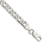 Sterling Silver 6.25mm 6 Side D/C Flat Double Curb Chain Bracelet