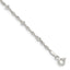 Sterling Silver 2.5mm Singapore w/ Beads Chain Anklet