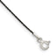 Sterling Silver Ruthenium-plated .75mm Twisted Tight Wheat Chain