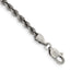 Sterling Silver Ruthenium-plated 3mm Rope Chain