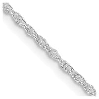 Sterling Silver Rhodium-plated Loose Rope Chain