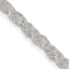 Sterling Silver 3.8mm Loose Rope Chain Necklace