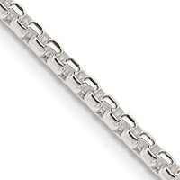 Sterling Silver 2.6mm Round Box Chain Necklace