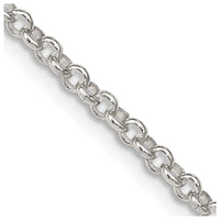 Sterling Silver 2.5mm Rolo Chain Necklace