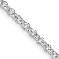 Sterling Silver Rhodium-plated 2.5mm Rolo Chain Necklace