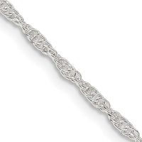 Sterling Silver 1.95mm Loose Rope Chain Necklace